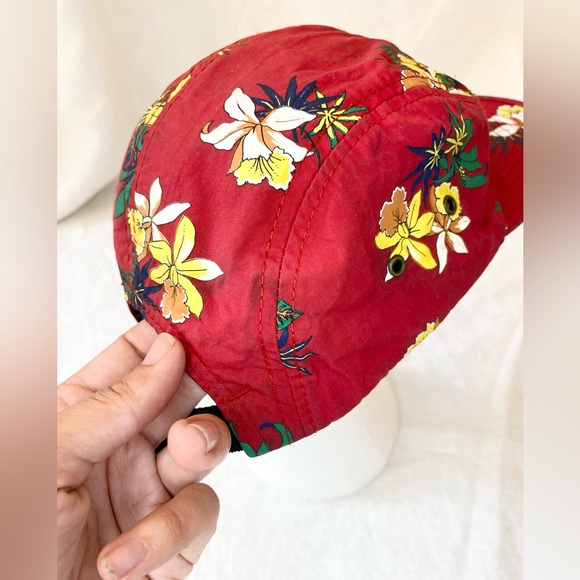 Obey Red Floral Pattern Hat - Picture 11 of 14